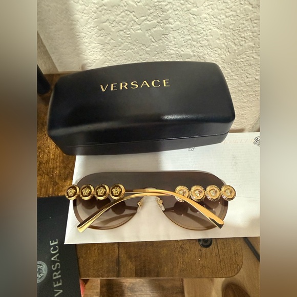 Versace Gold Sunglasses - Picture 3 of 9
